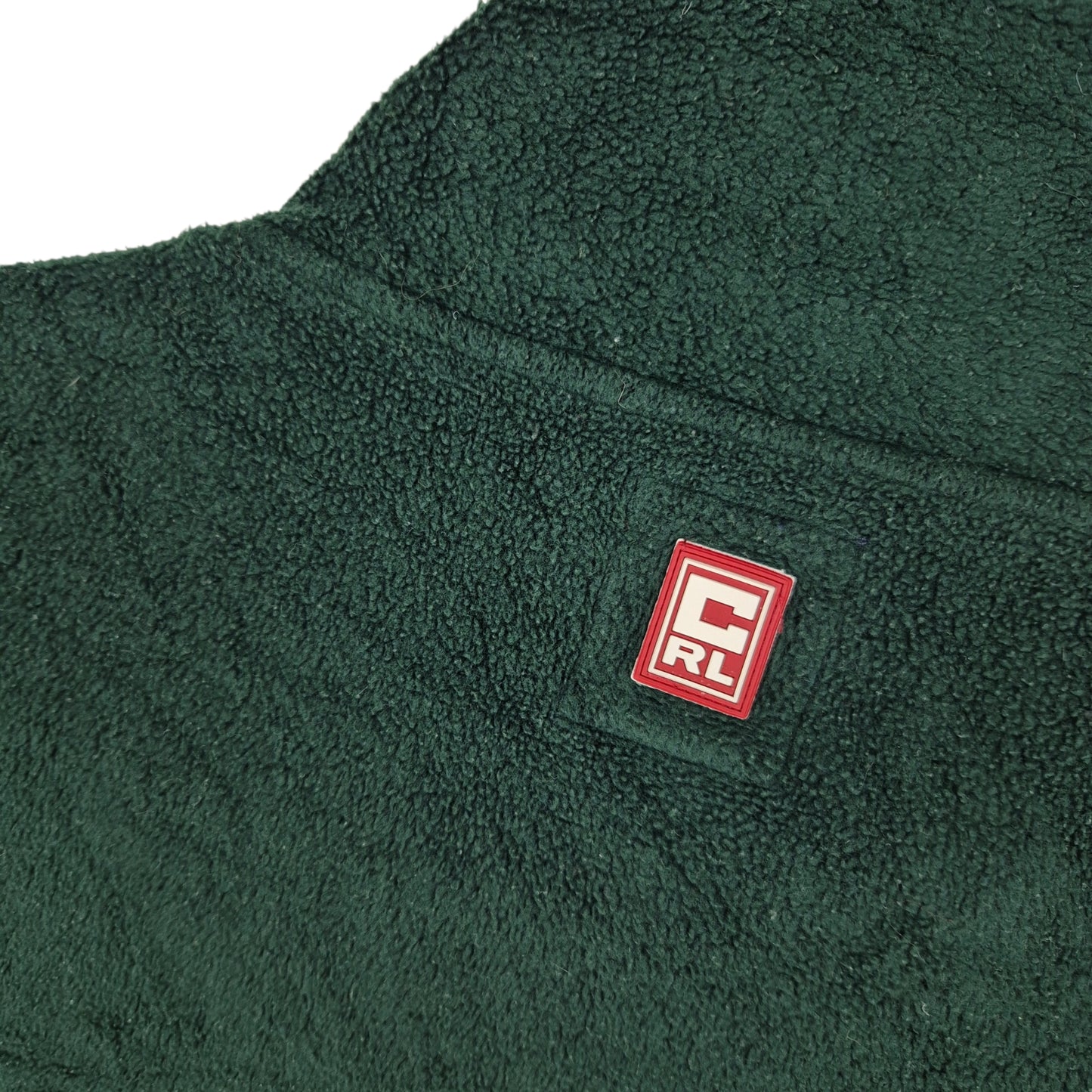 Vintage Ralph Lauren Chaps 90's Dark Green Quarter Zip Fleece Jumper Size M
