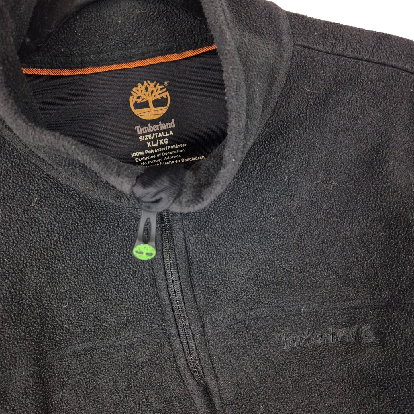 Timberland Black Quarter Zip Fleece Jumper Size XL