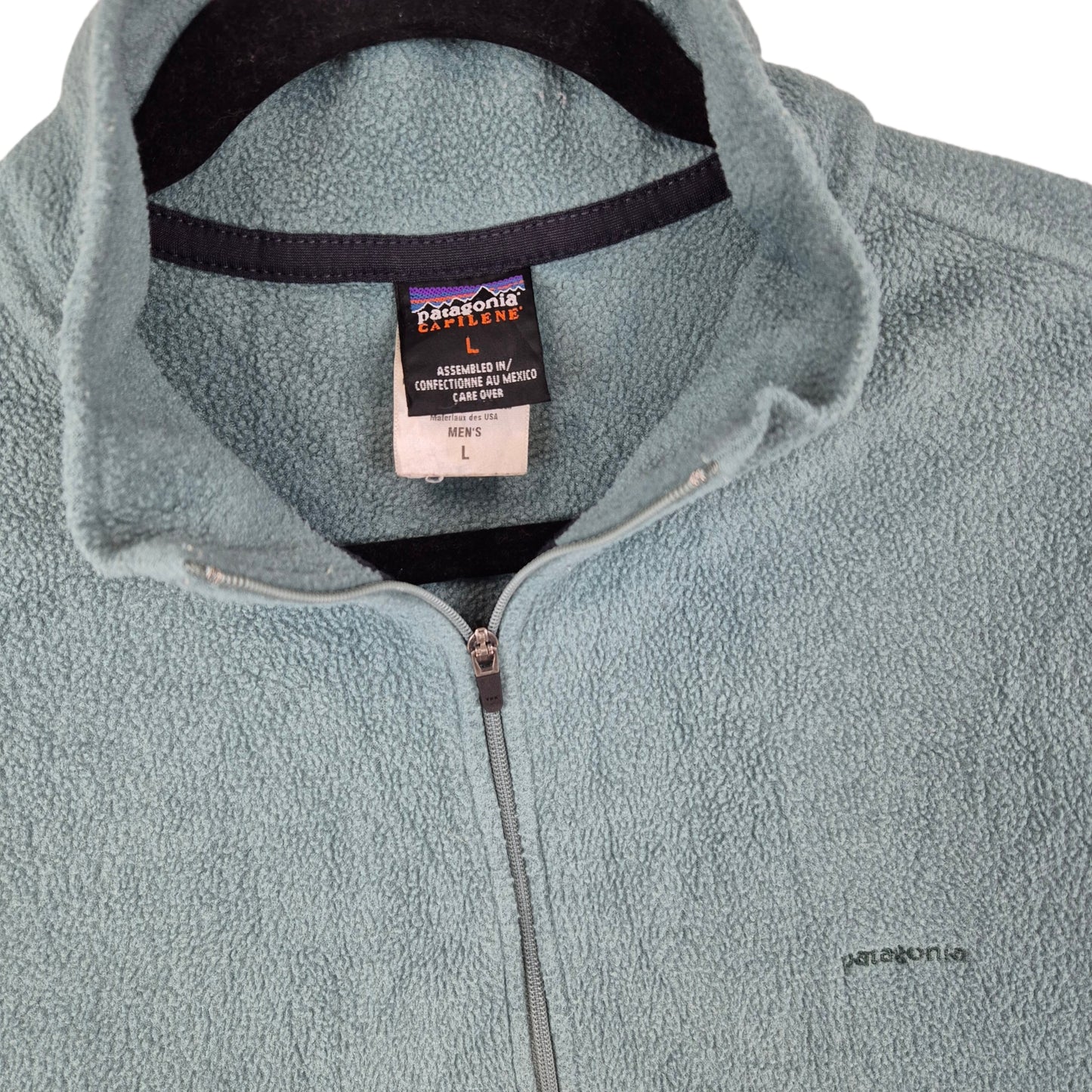 Vintage Patagonia Capilene 90's Aqua Green Fleece Jumper Size L
