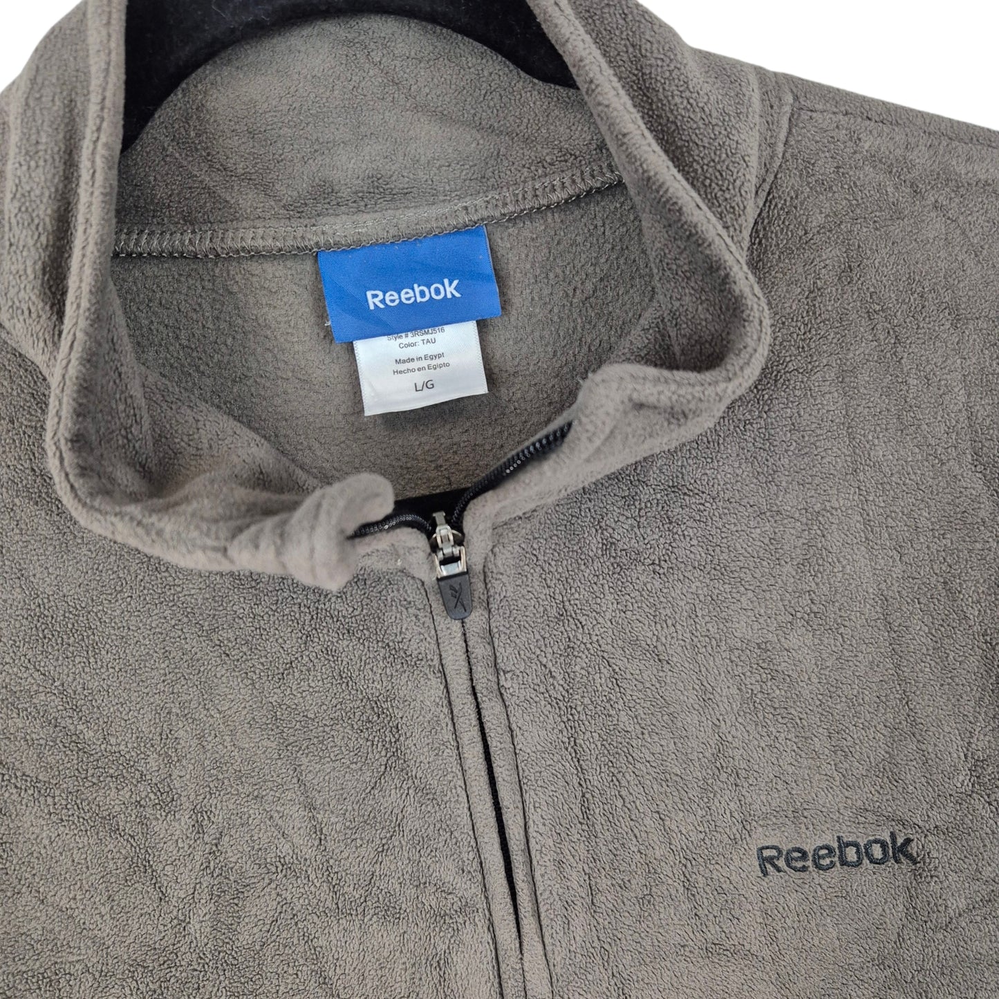 Reebok Dark Brown Fleece Zip Jumper Size L