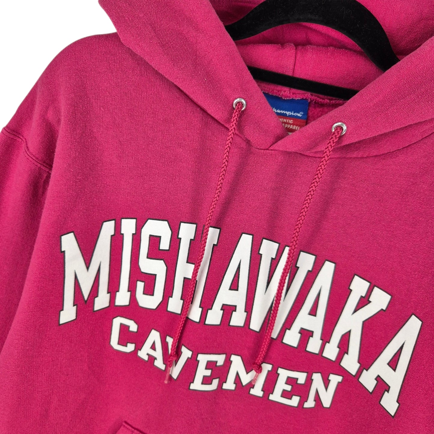 Champion Mishawaka Cavemen Pink Hoodie Size S