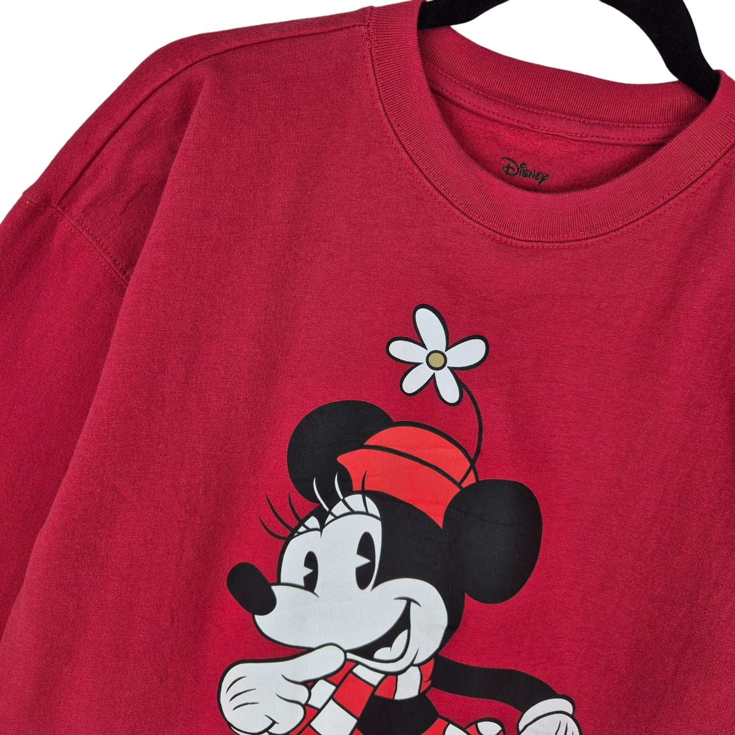 Disney Minnie Mouse Red Crewneck Sweater Size M