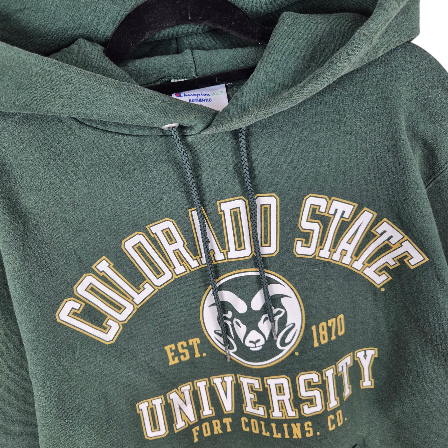 Champion Colorado State University Green Hoodie Size S
