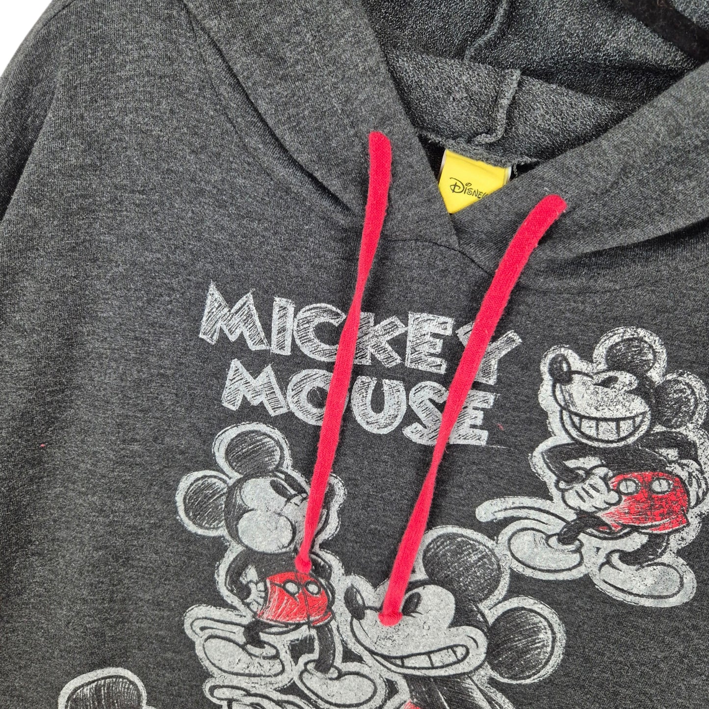 Disney Mickey Mouse Dark Grey Stretch Hoodie Size XL