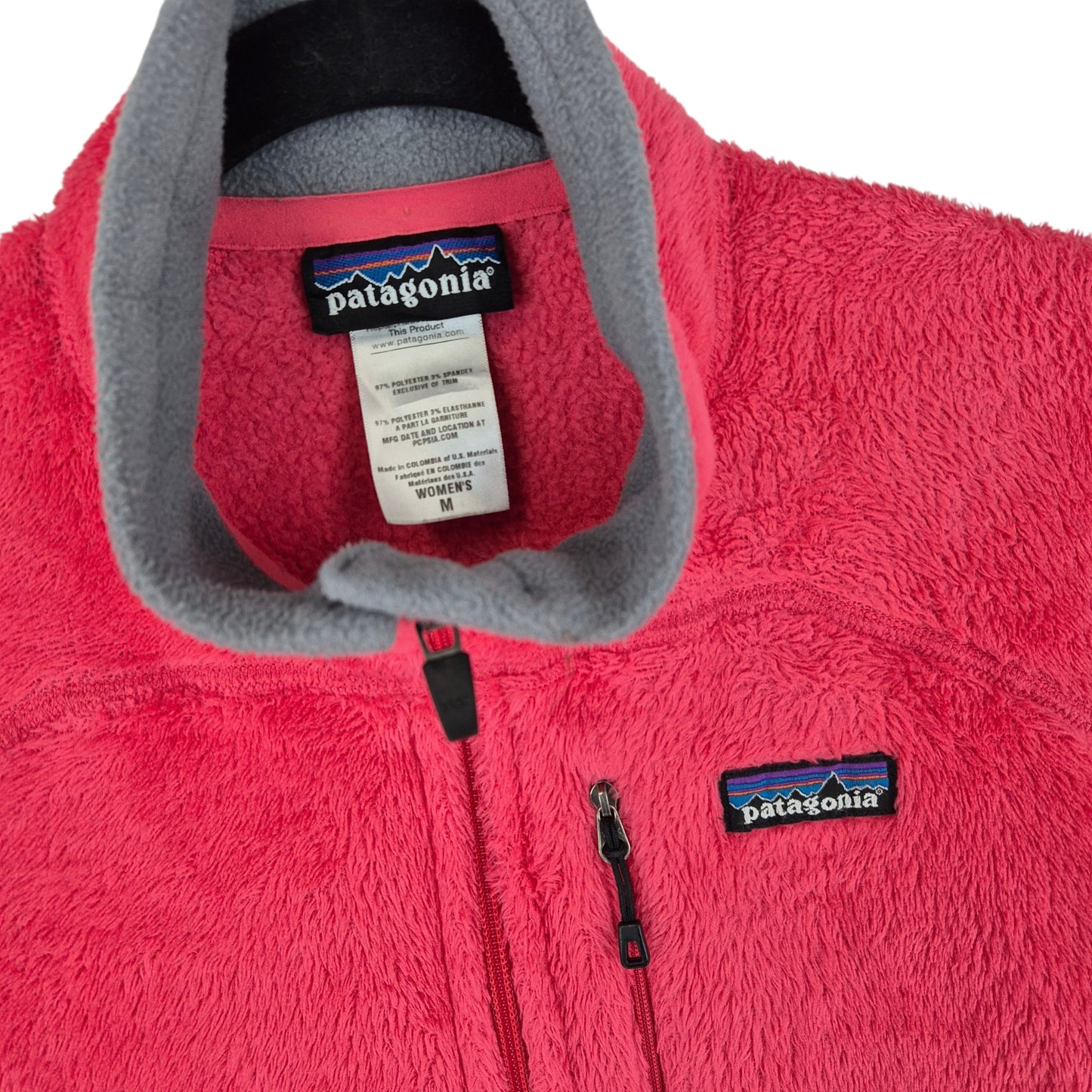 Patagonia Womens Pink Mink Fleece Zip Jumper Size M