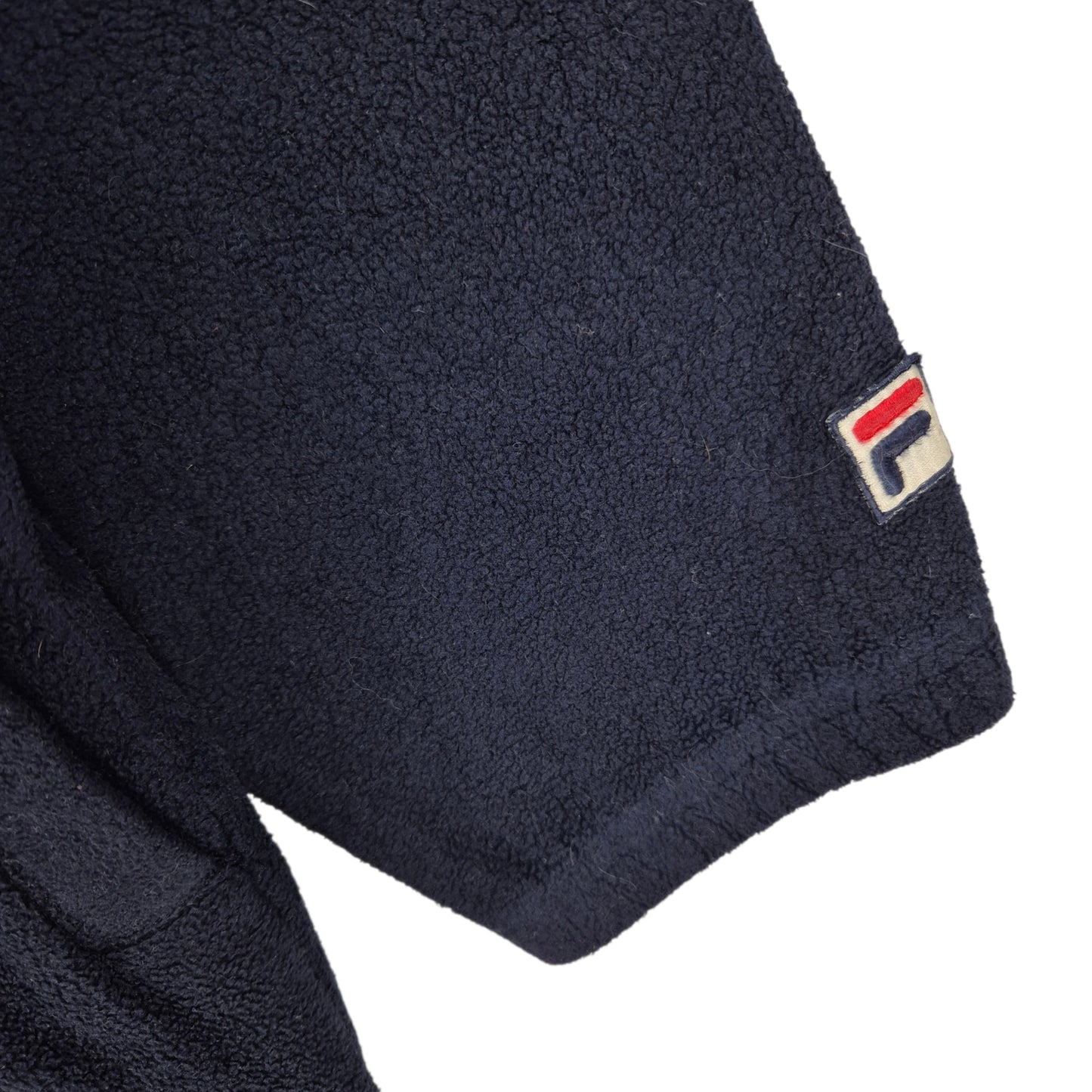 Vintage FILA Dark Blue Quarter Zip Fleece Jumper Size L