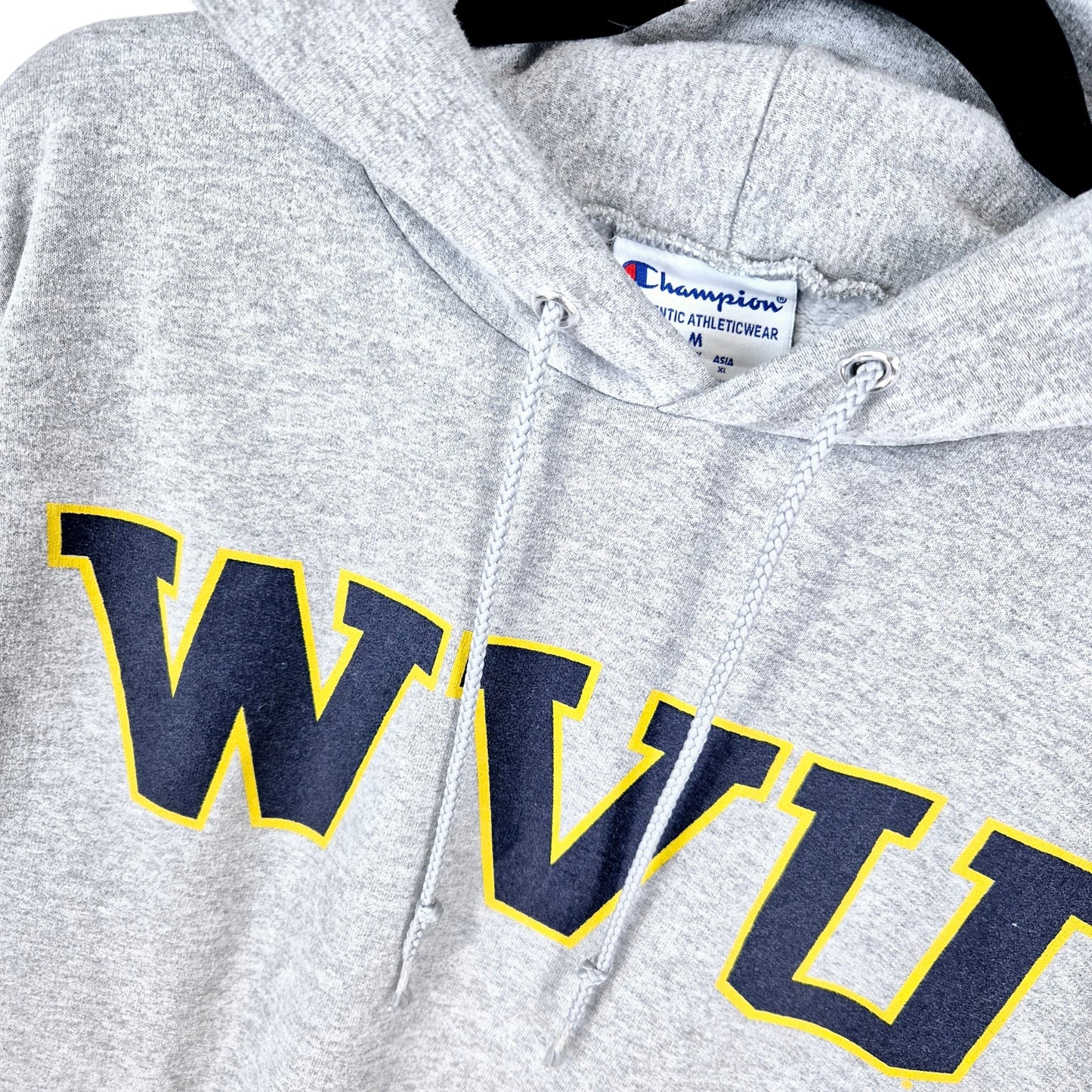 Champion West Virginia Mountaineers Light Grey Hoodie Size M