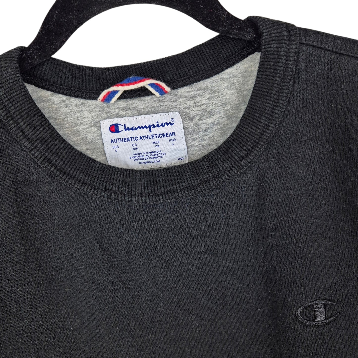 Champion Black Crewneck Sweater Size S
