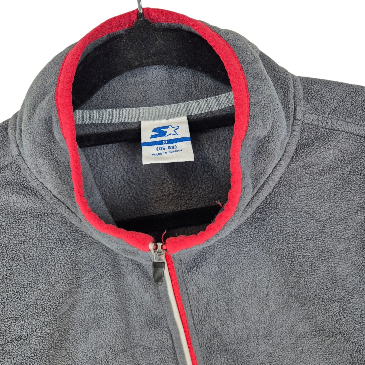 Starter Grey Quarter Zip Fleece Jumper Size XL