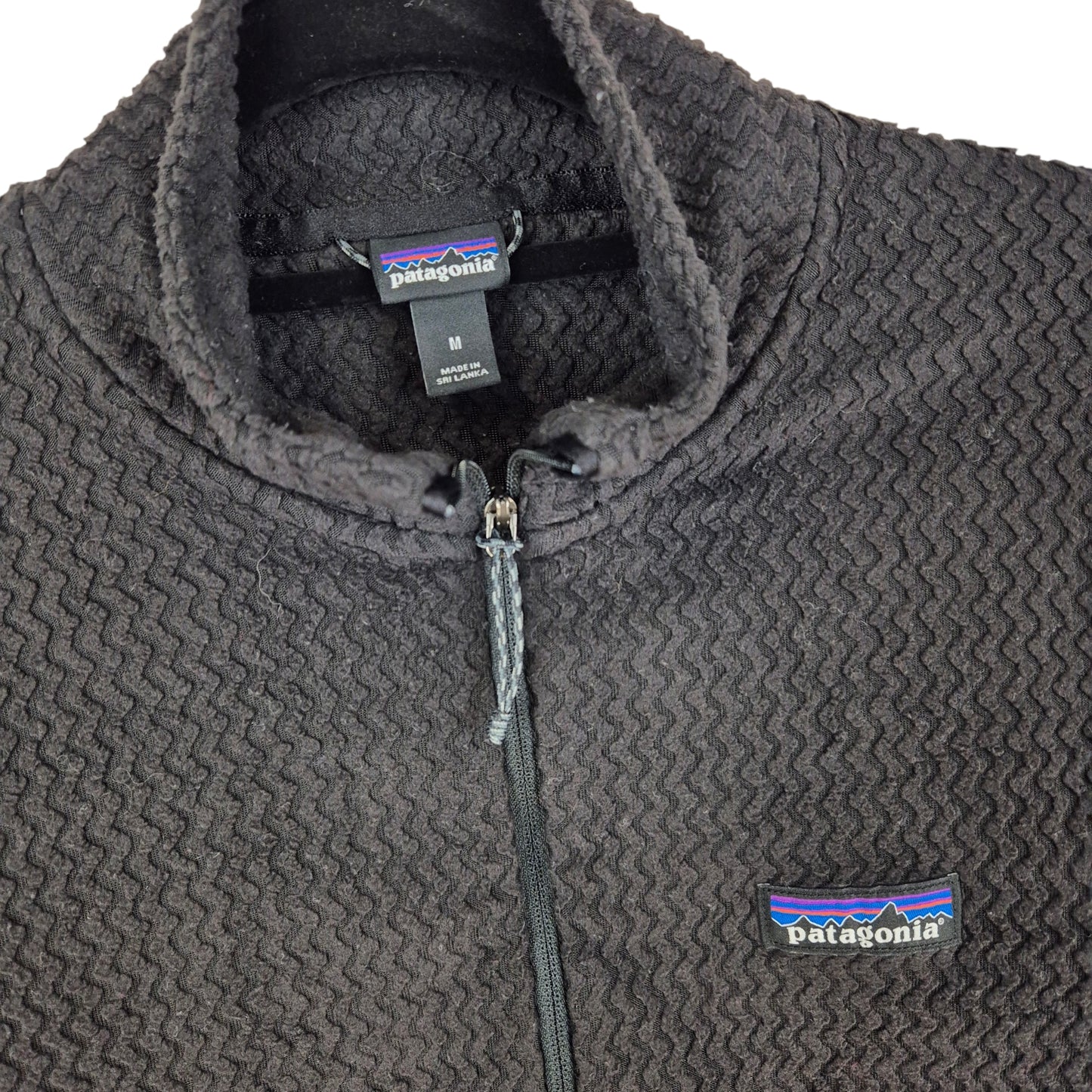 Patagonia Womens Black Light Half Zip Fleece Jumper Size M