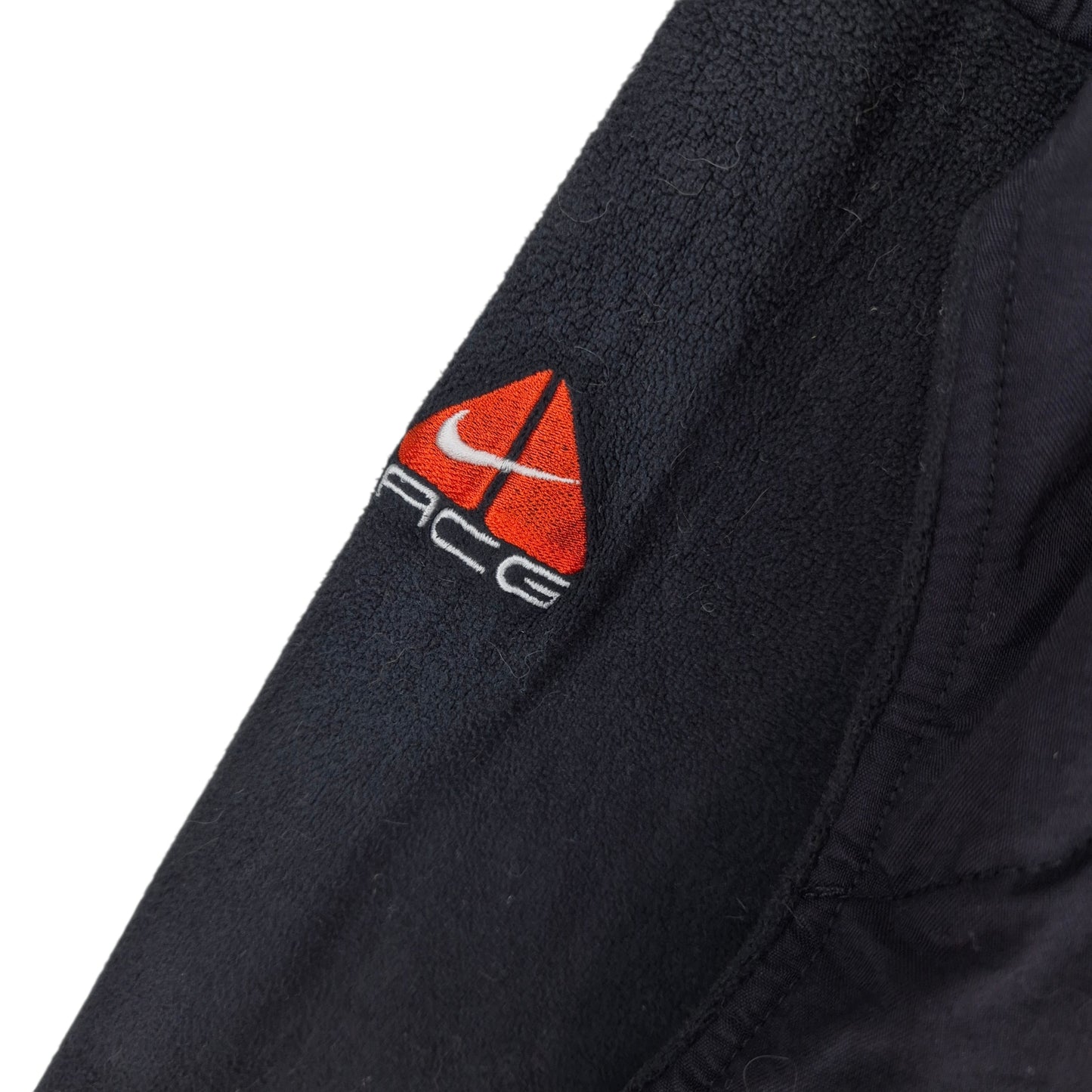 Vintage Nike ACG 2000's Black Heavy Fleece Zip Jumper Size L