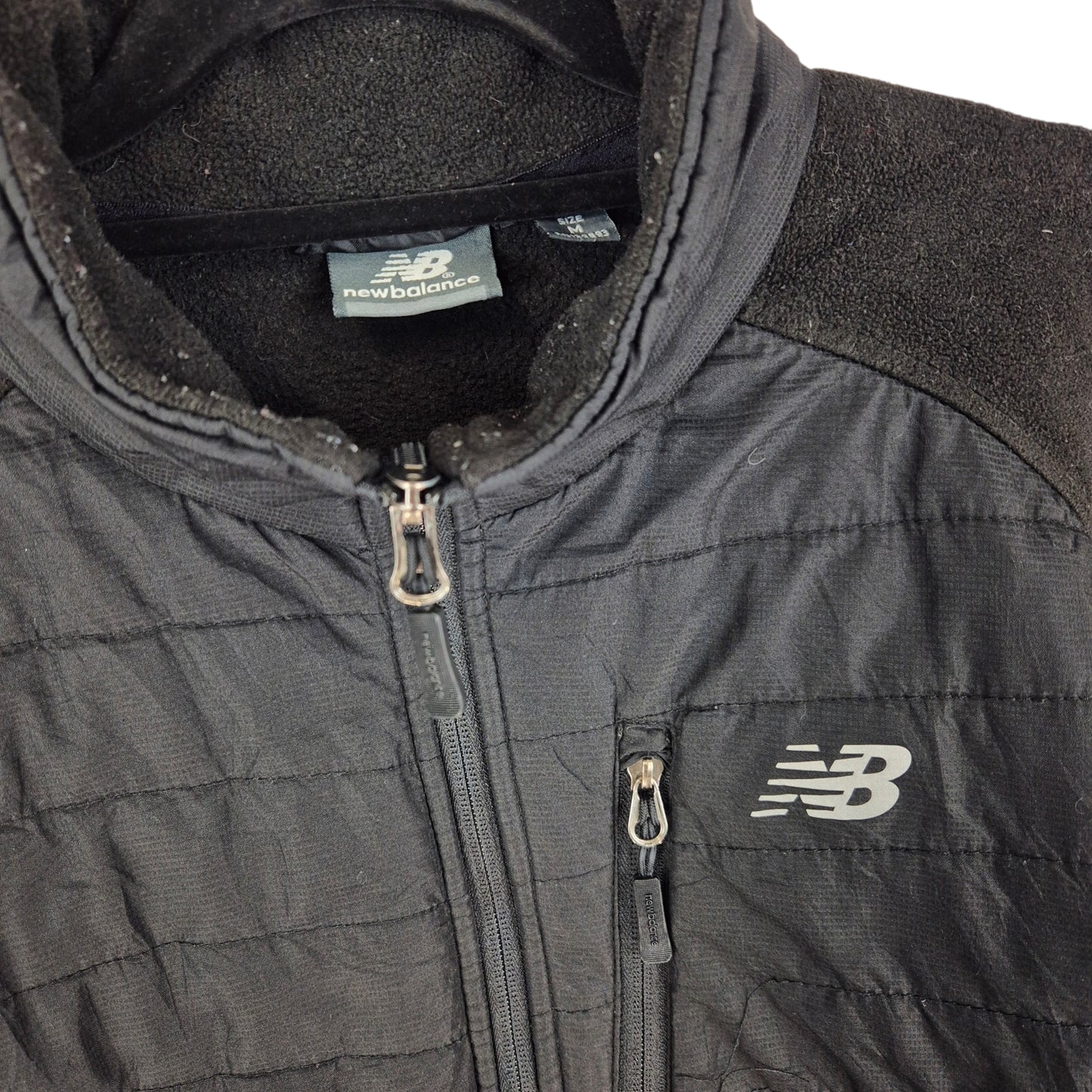 New Balance Black Fleece Zip Jumper Size M