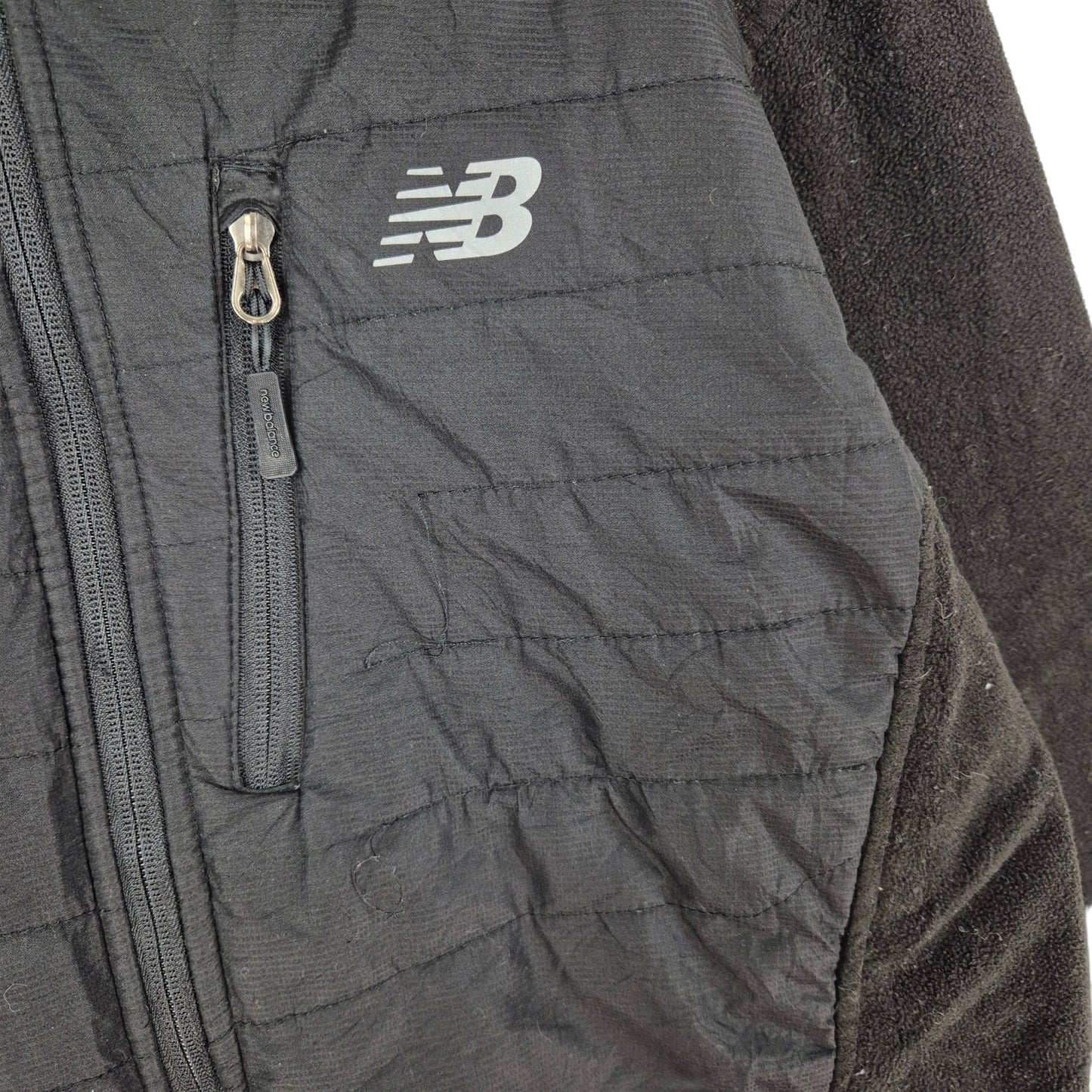 New Balance Black Fleece Zip Jumper Size M