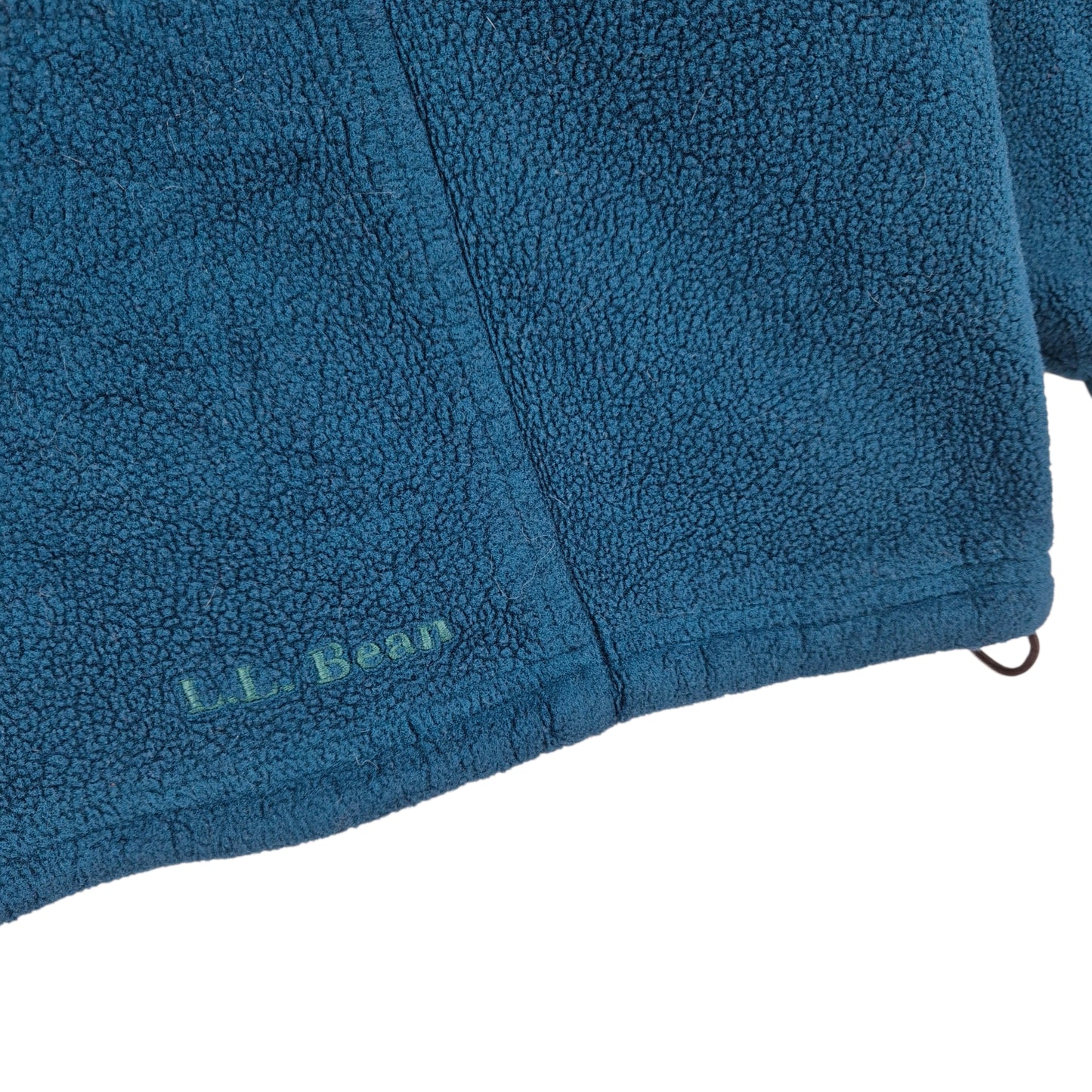 Vintage LL Bean 90's Womens Aqua Green Quarter Zip Fleece Jumper Size XL