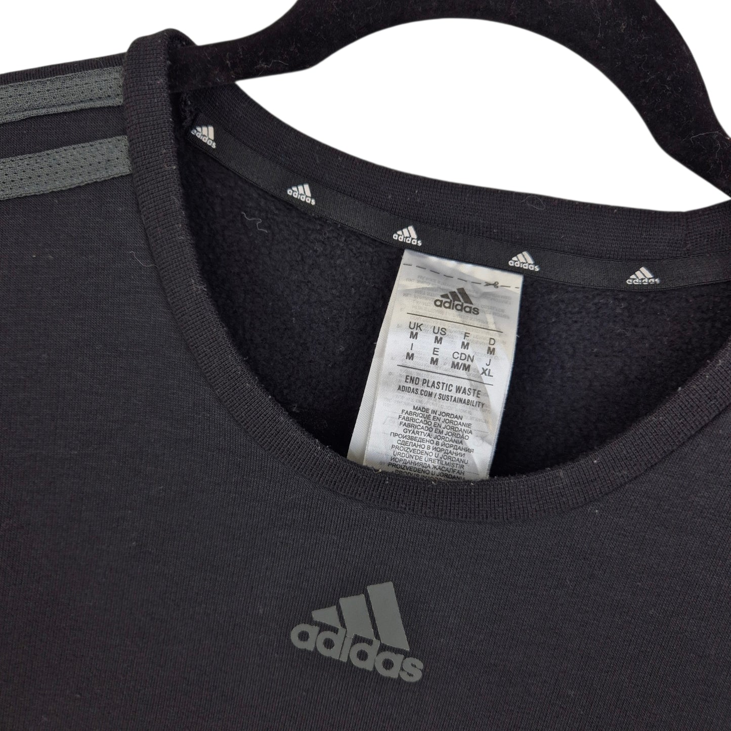 Adidas Black Crewneck Sweater Size M
