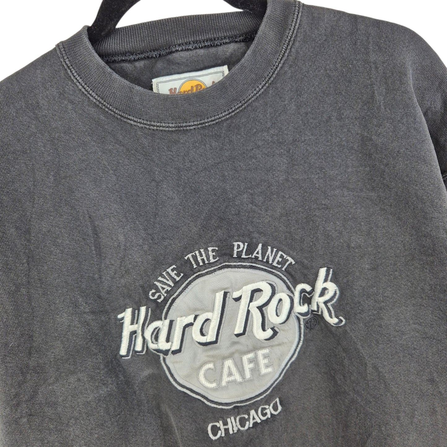 Vintage Hard Rock Cafe 90's Black USA Made Crewneck Sweater Size L