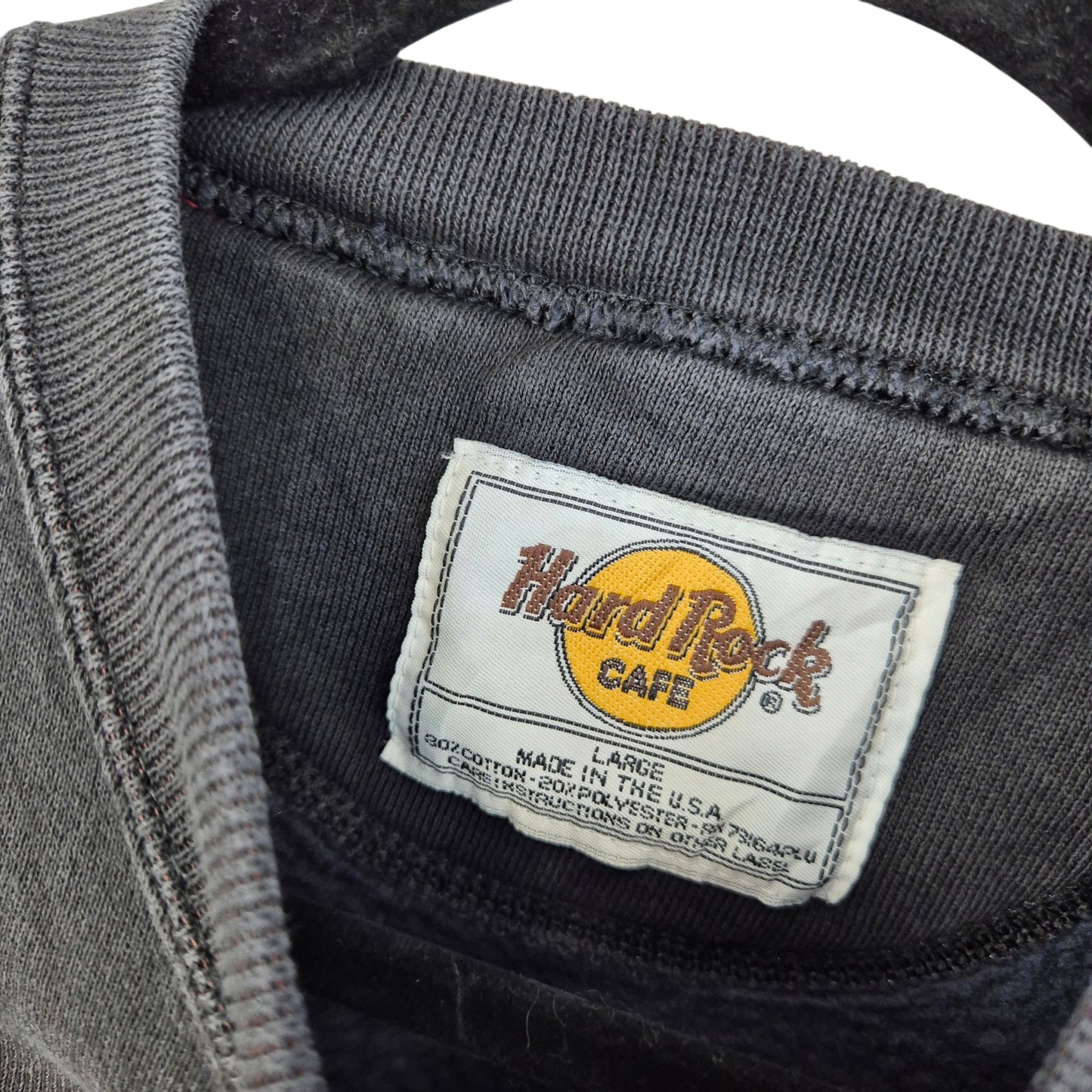 Vintage Hard Rock Cafe 90's Black USA Made Crewneck Sweater Size L