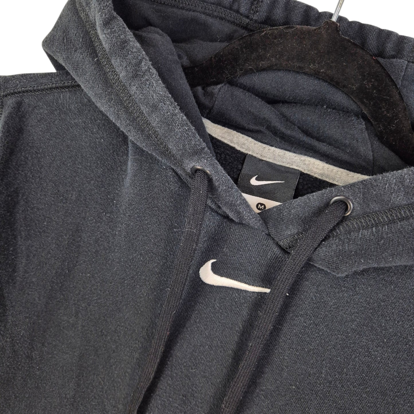 Nike Womens Black Centre Logo Hoodie Size M