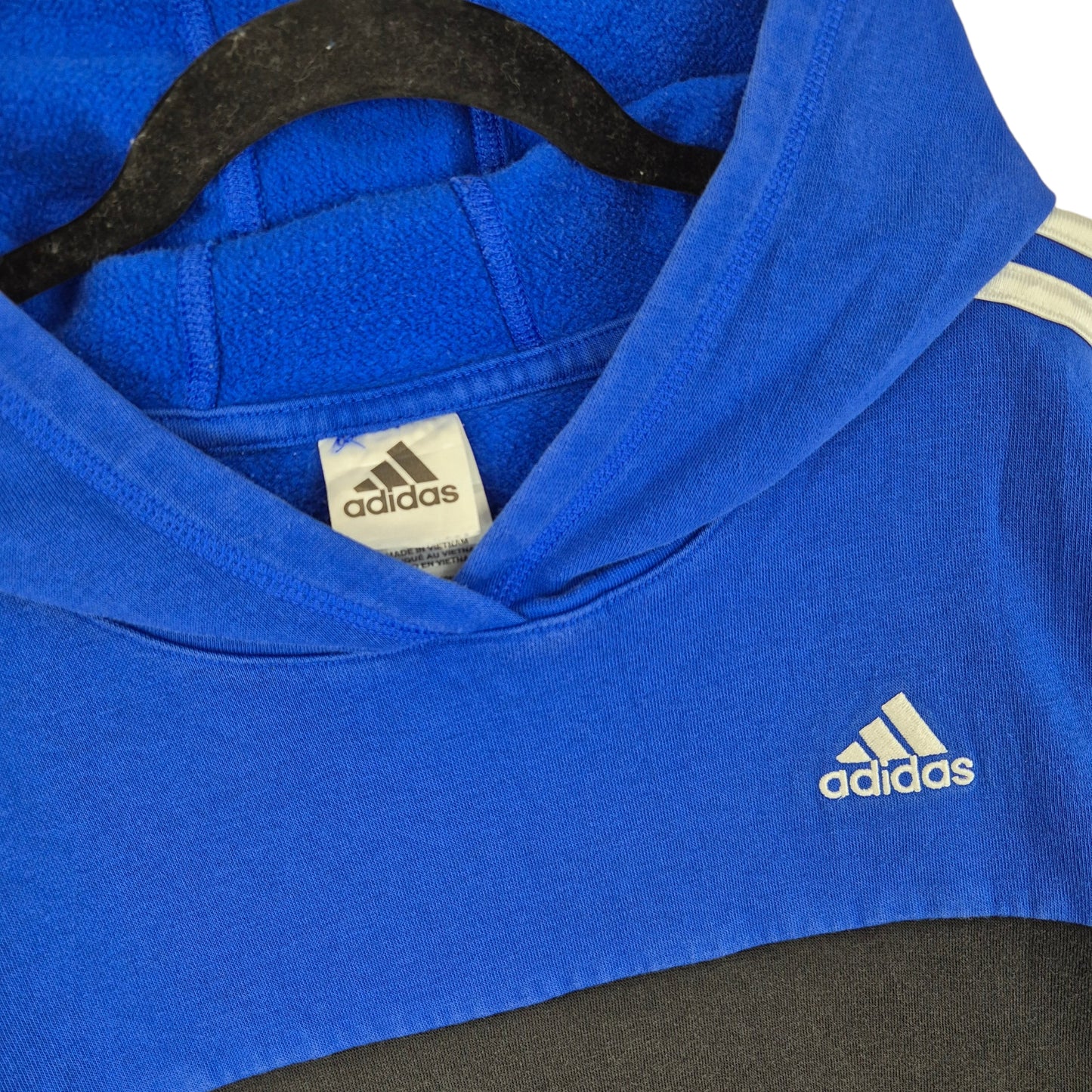 Adidas Blue & Black Hoodie Size S