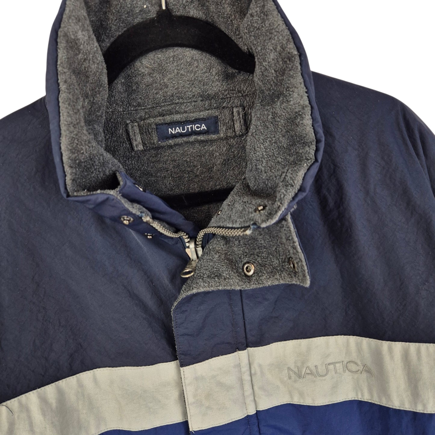 Nautica Dark Blue Heavy Nylon Jacket Size L
