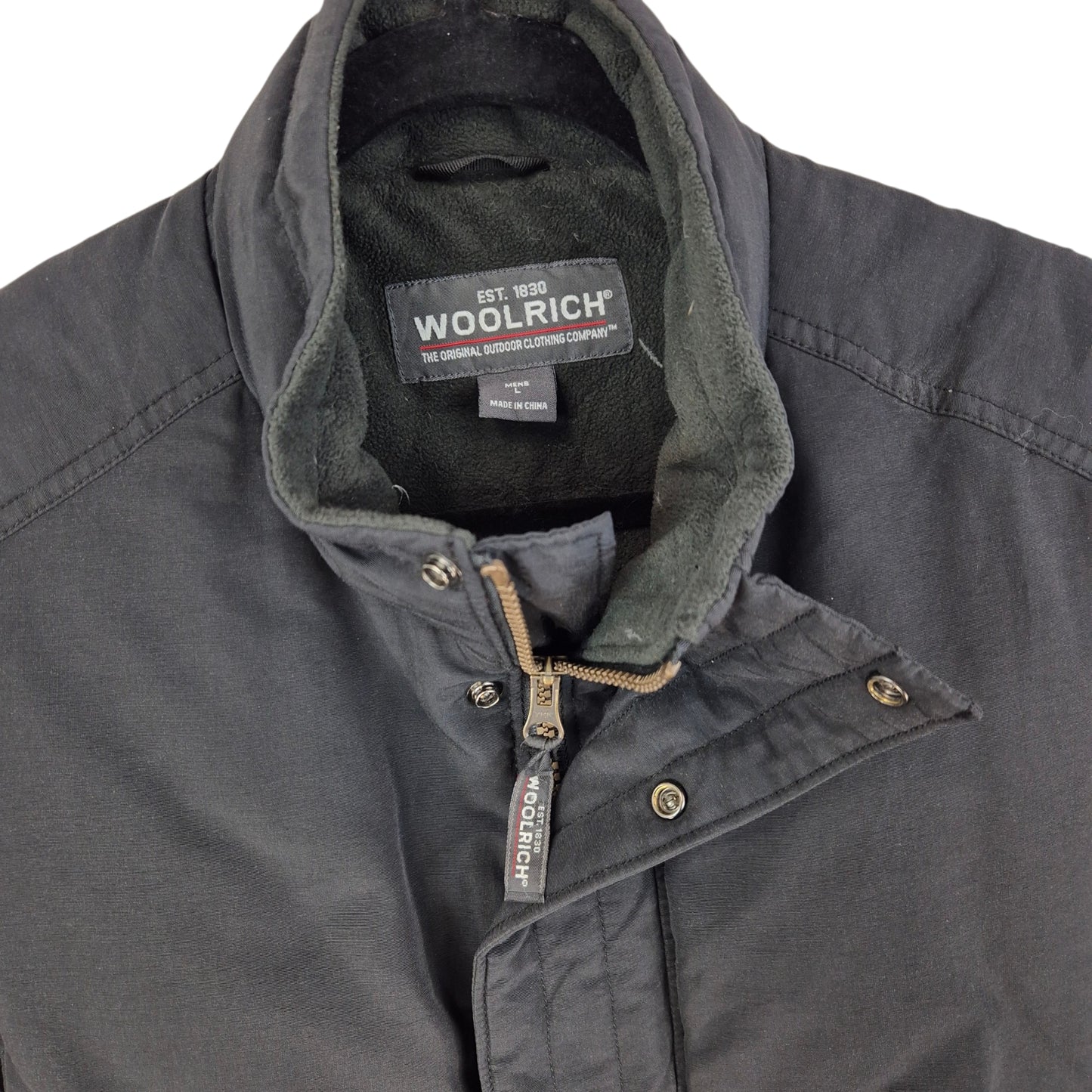 Woolrich Black Duck Down Puffer Vest Size L