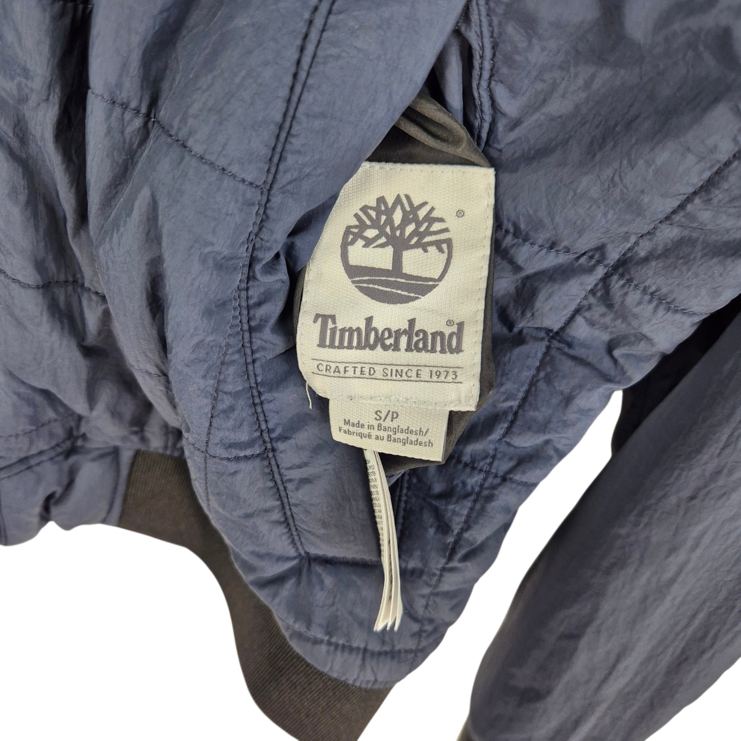 Timberland Dark Blue Padded Bomber Jacket Size S