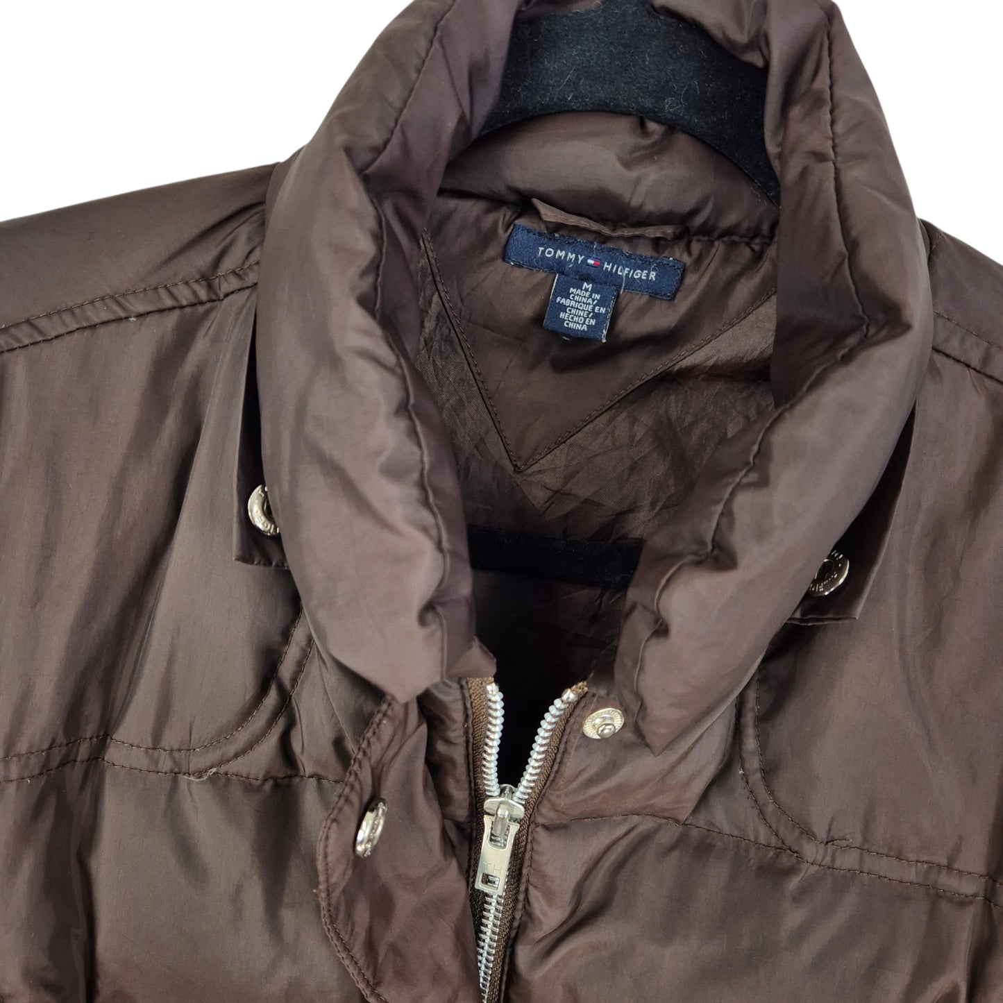 Tommy Hilfiger Womens Brown Down Jacket Size M