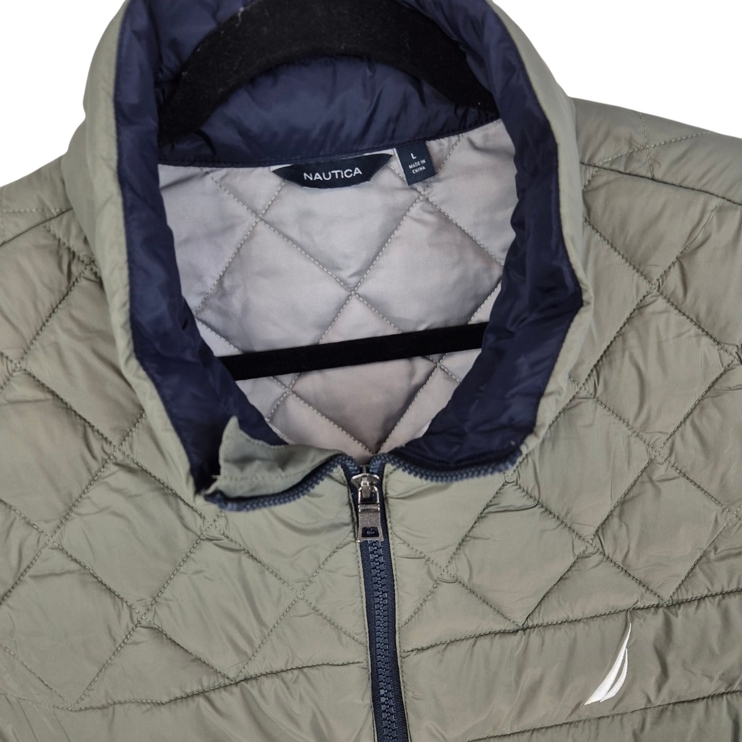 Nautica Khaki Green Padded Vest Size L