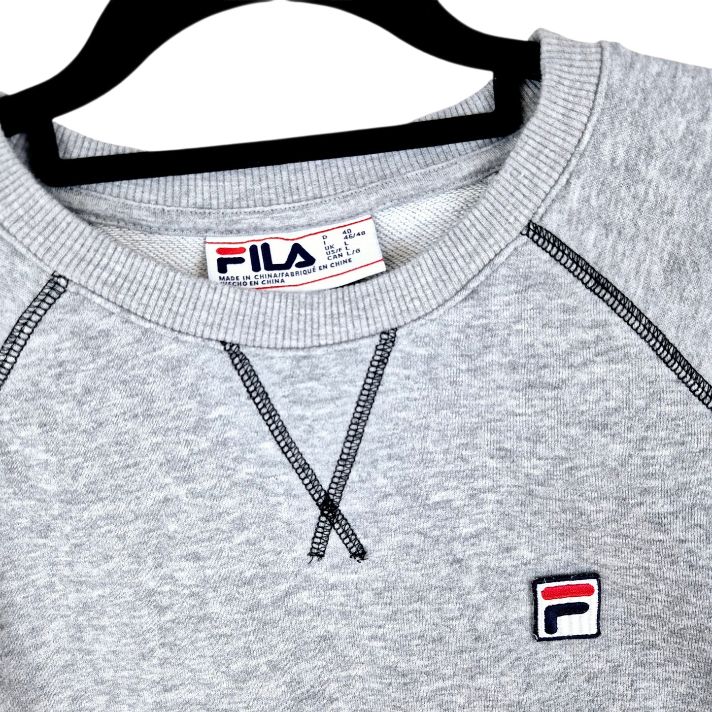 FILA Light Grey Crewneck Sweater Size L