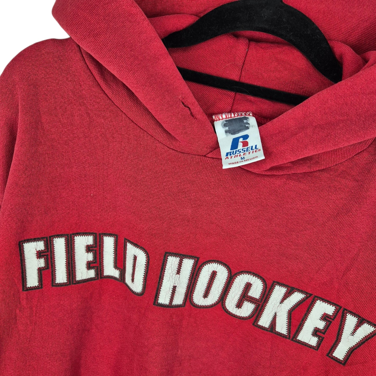 Vintage Russell Athletic 90's Red Field Hockey Hoodie Size M