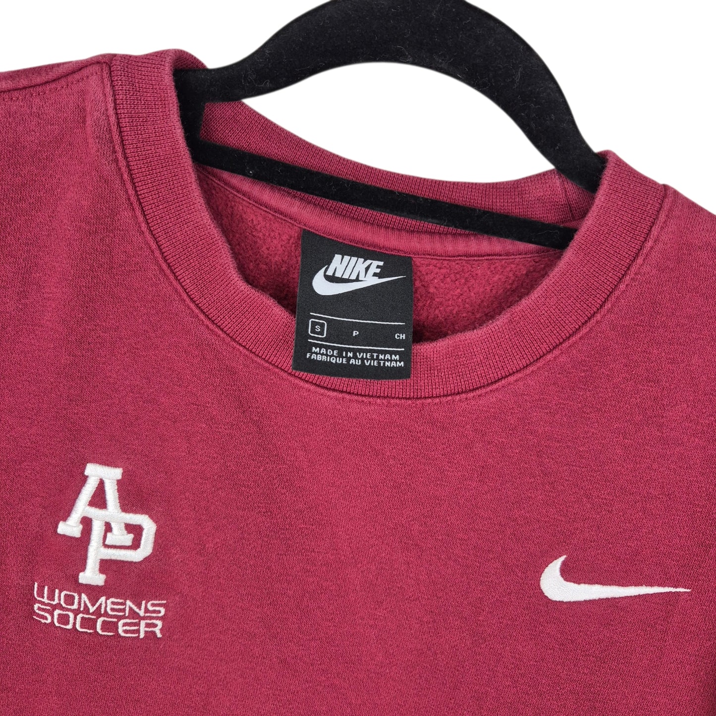 Nike AP Womens Soccer Burgundy Crewneck Sweater Size S
