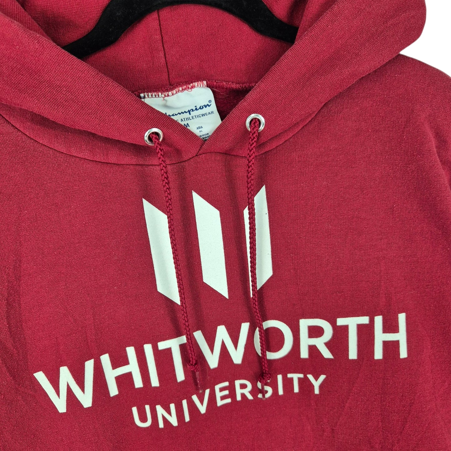 Champion Whitworth University Red Hoodie Size M