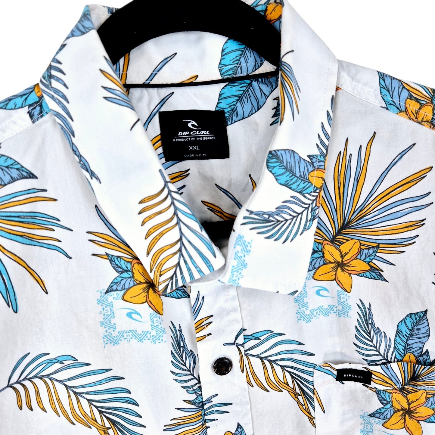 Ripcurl White Short Sleeve Button Shirt Size 2XL