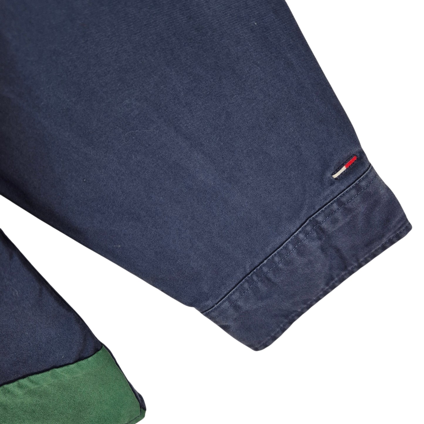 Tommy Jeans Dark Blue & Green Relaxed Fit Button Shirt Size S