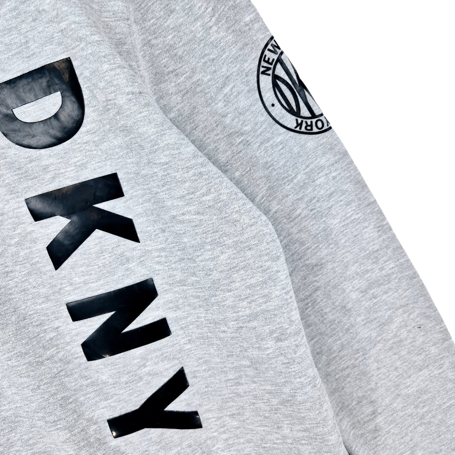DKNY Light Grey Quarter Zip Sweater Size M