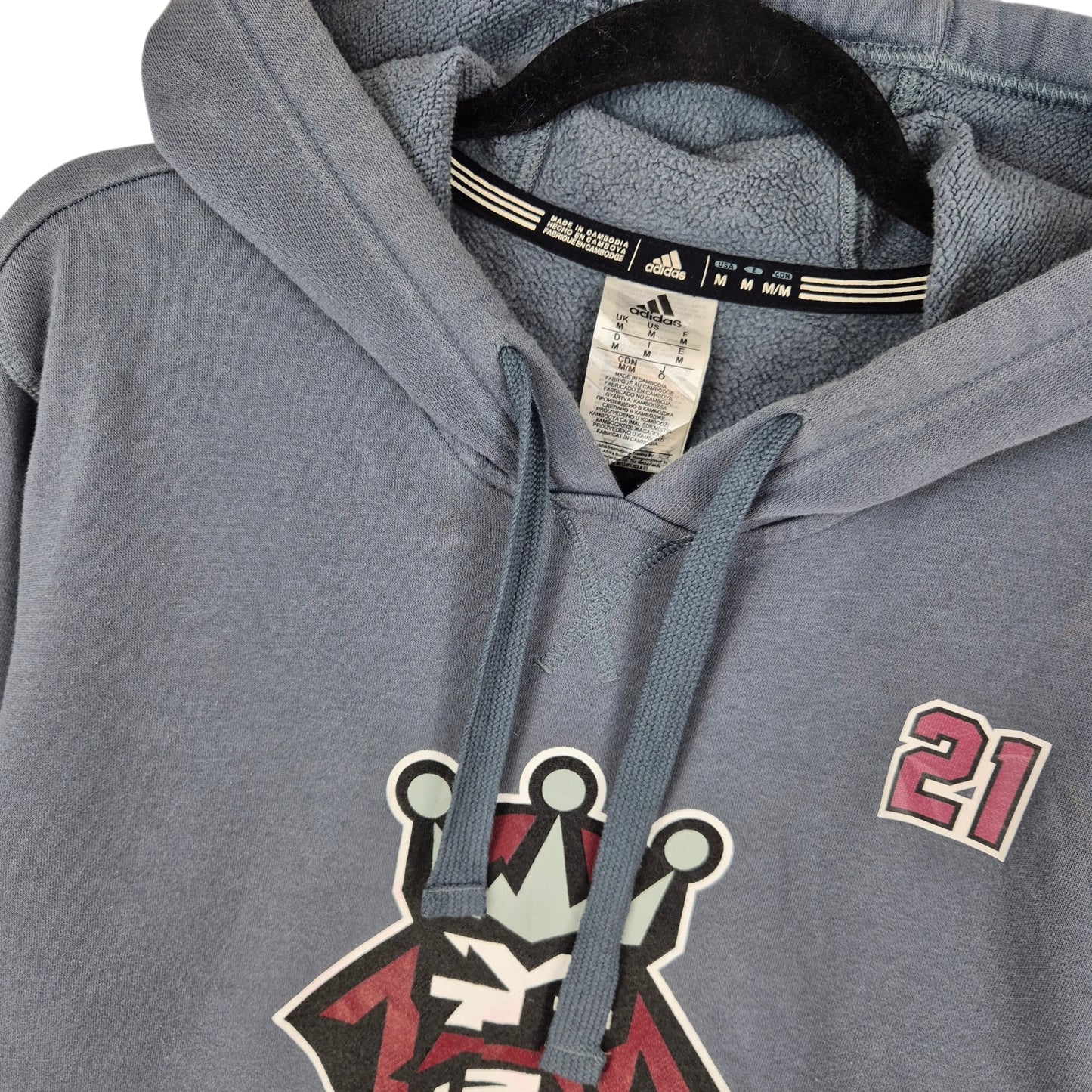 Adidas Grey Hoodie Size M