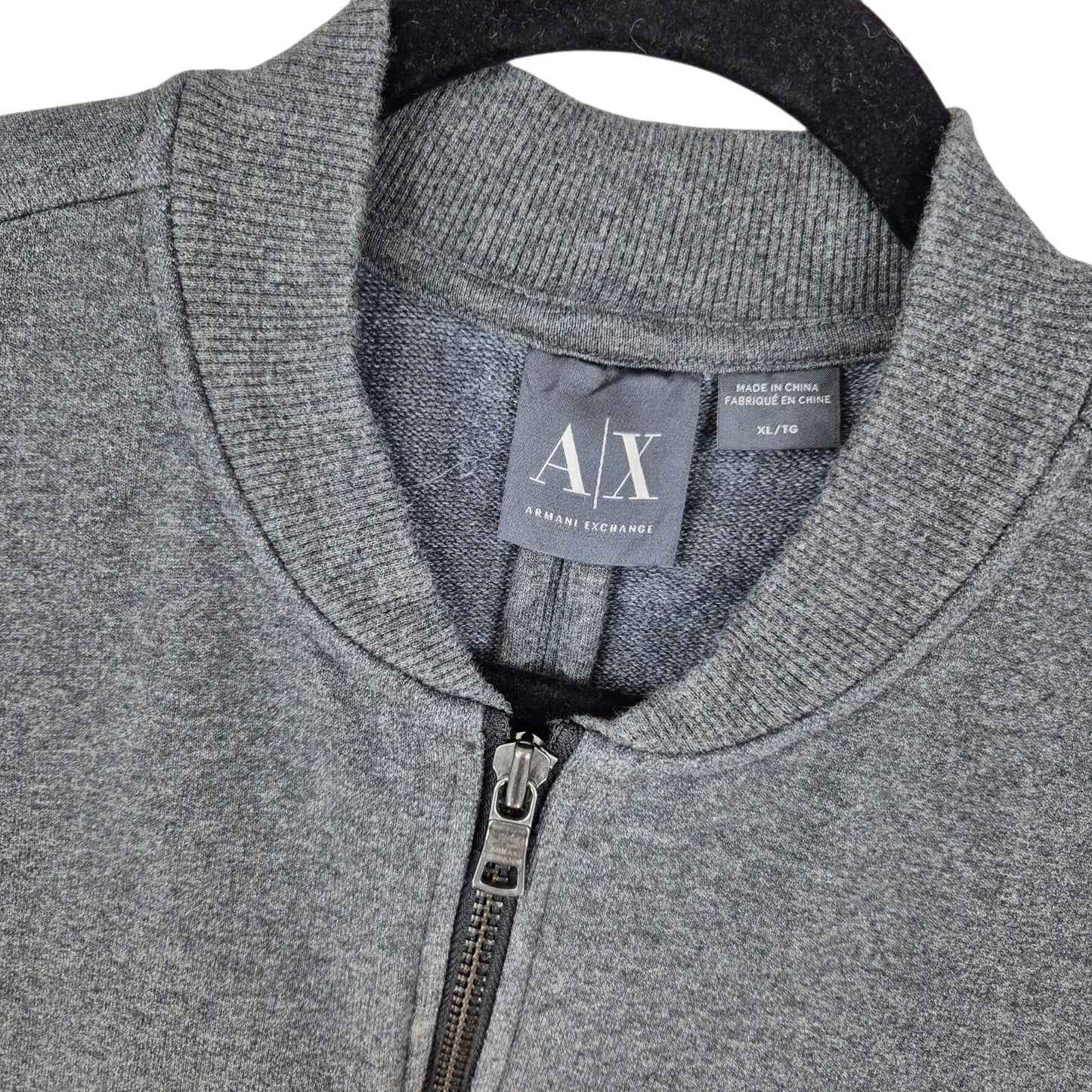Armani Exchange Dark Grey Zip Sweater Size XL