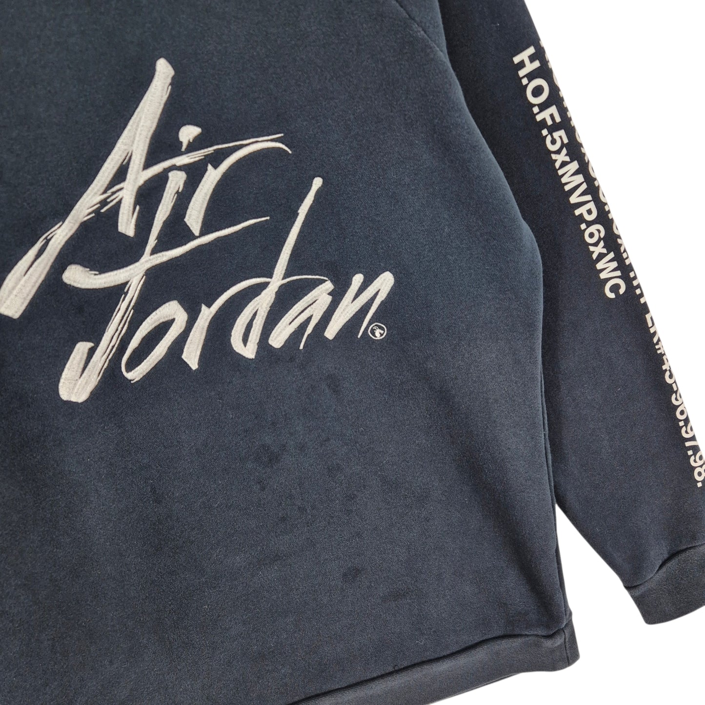 Air Jordan Black Embroidered Crewneck Sweater Size S