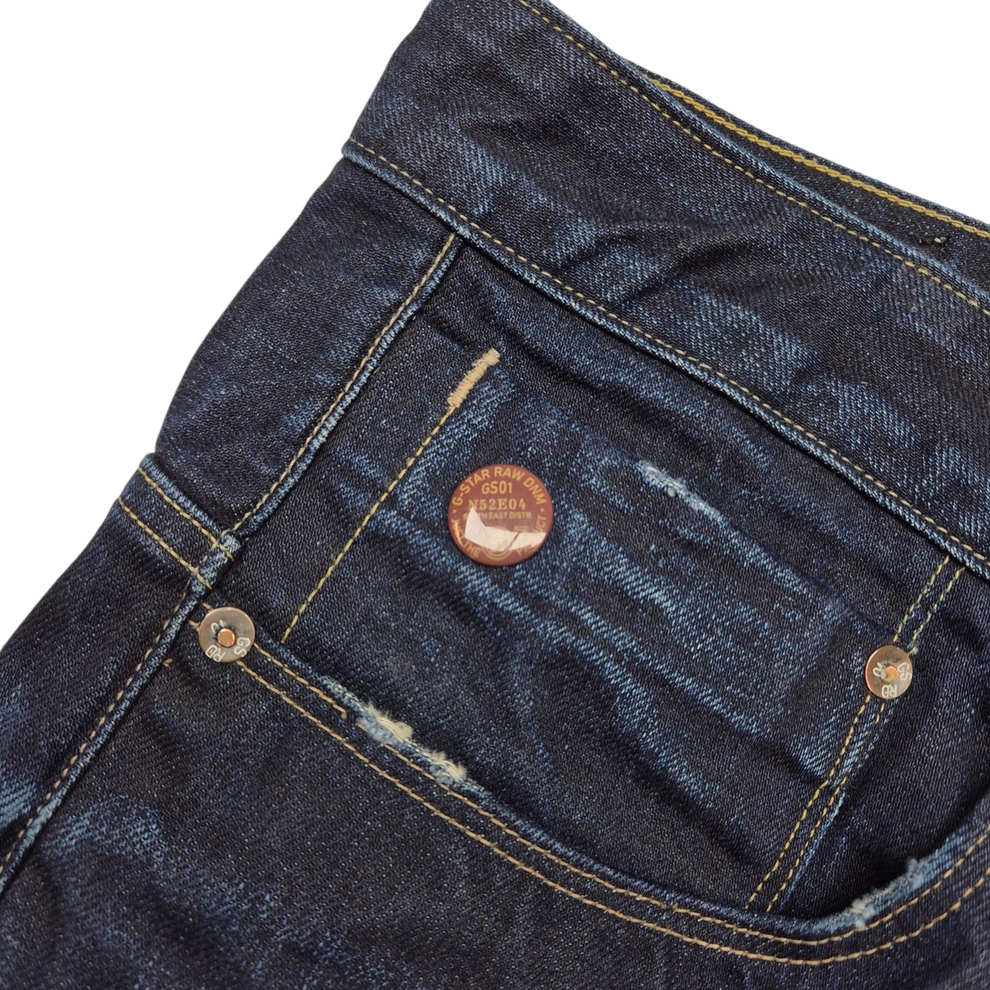 G Star Raw Jeans Dark Blue 3D Fit Heavy Rigid Denim W37