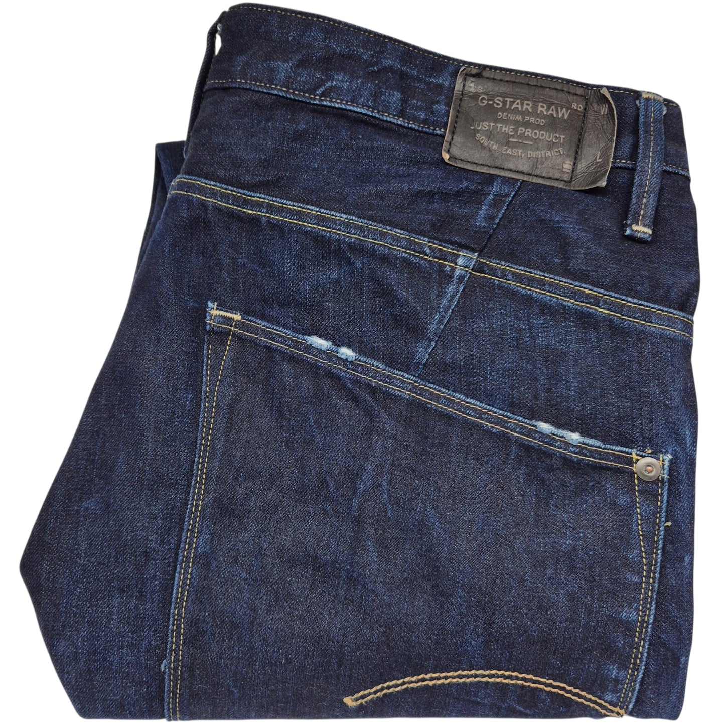G Star Raw Jeans Dark Blue 3D Fit Heavy Rigid Denim W37