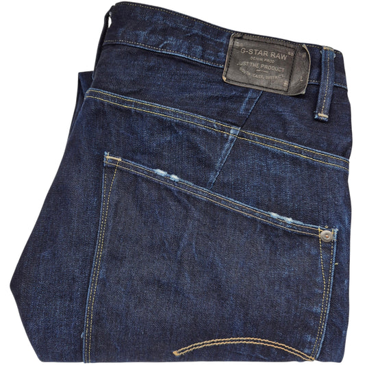 G Star Raw Jeans Dark Blue 3D Fit Heavy Rigid Denim W37
