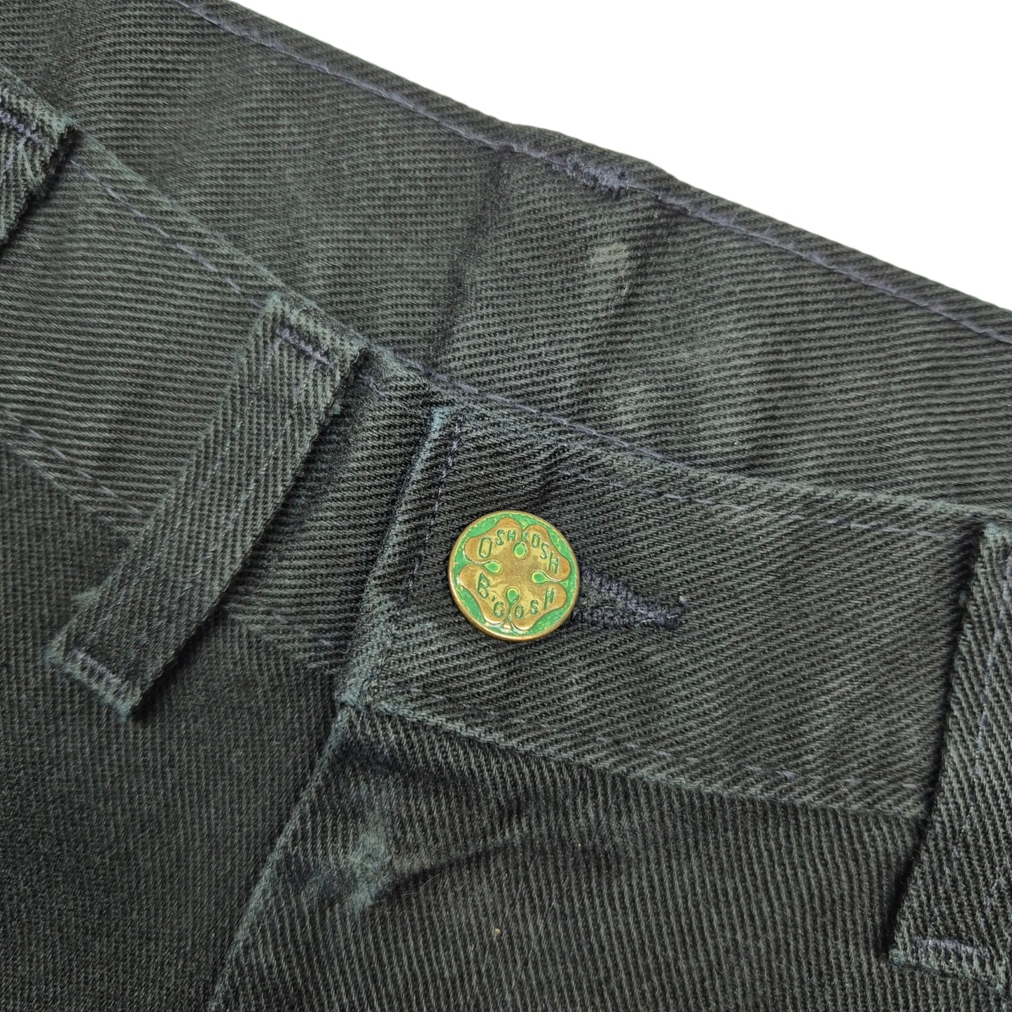 Vintage Osh Kosh Jeans 80's Black Rigid USA Made Denim W37