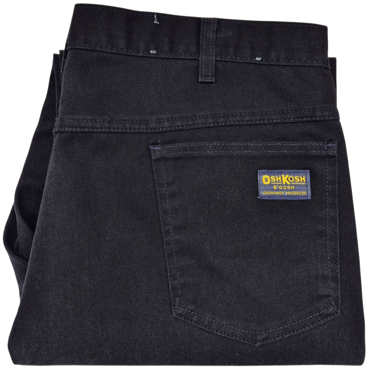 Vintage Osh Kosh Jeans 80's Black Rigid USA Made Denim W37