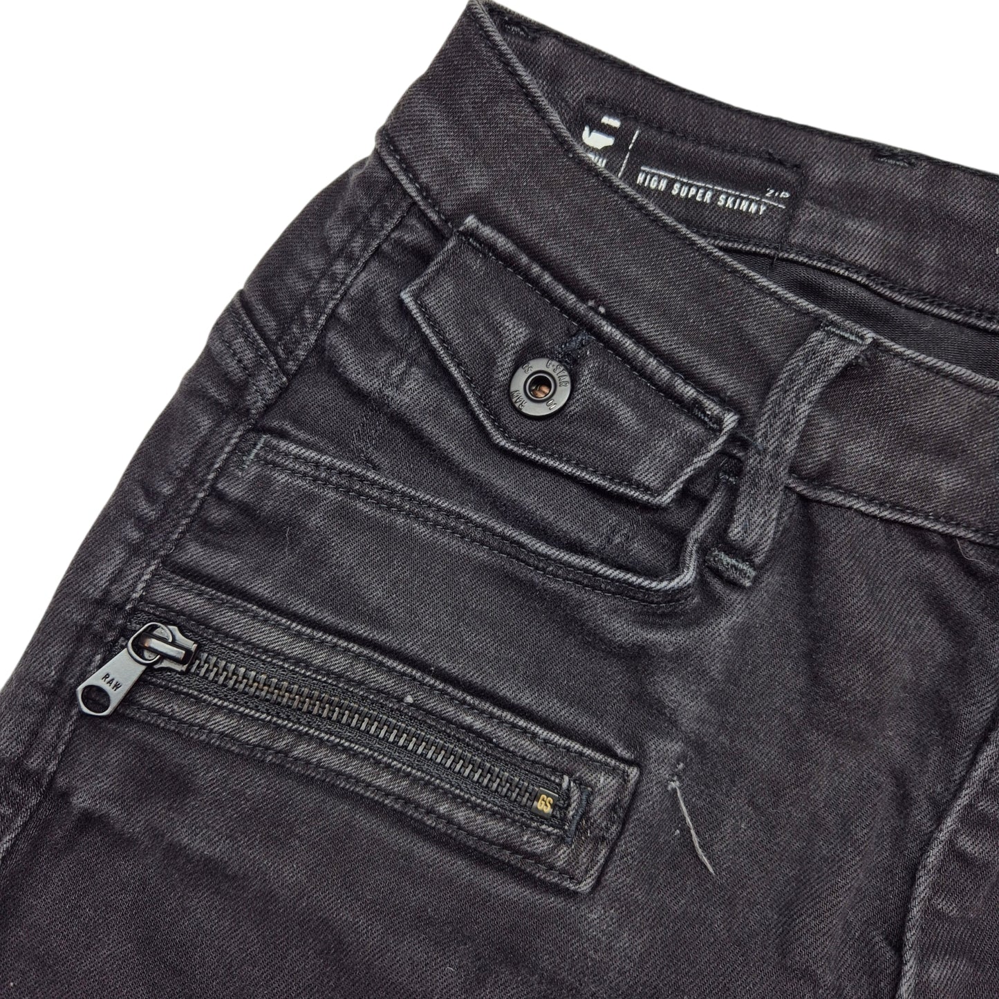 G Star Jeans Womens Black Super Skinny Denim W26