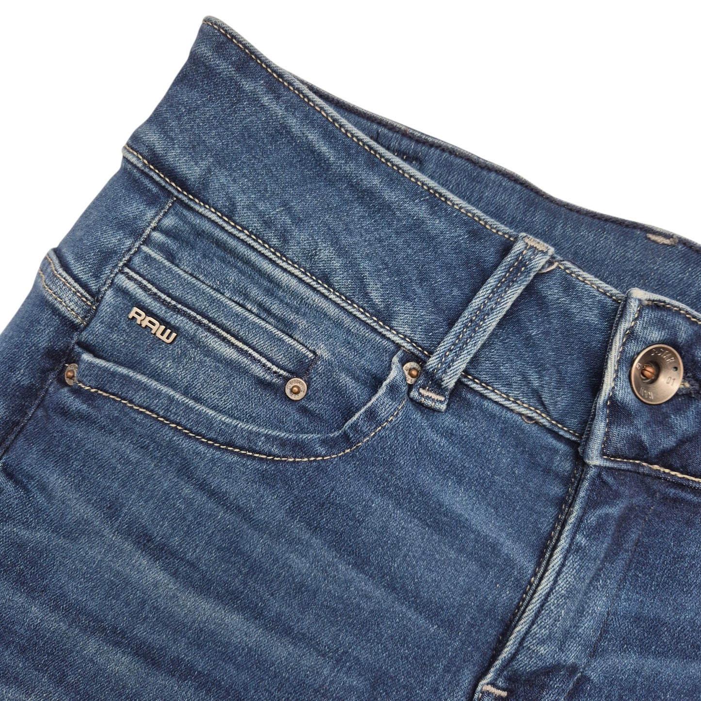 G Star Raw Jeans Womens High Rise Skinny Denim W25