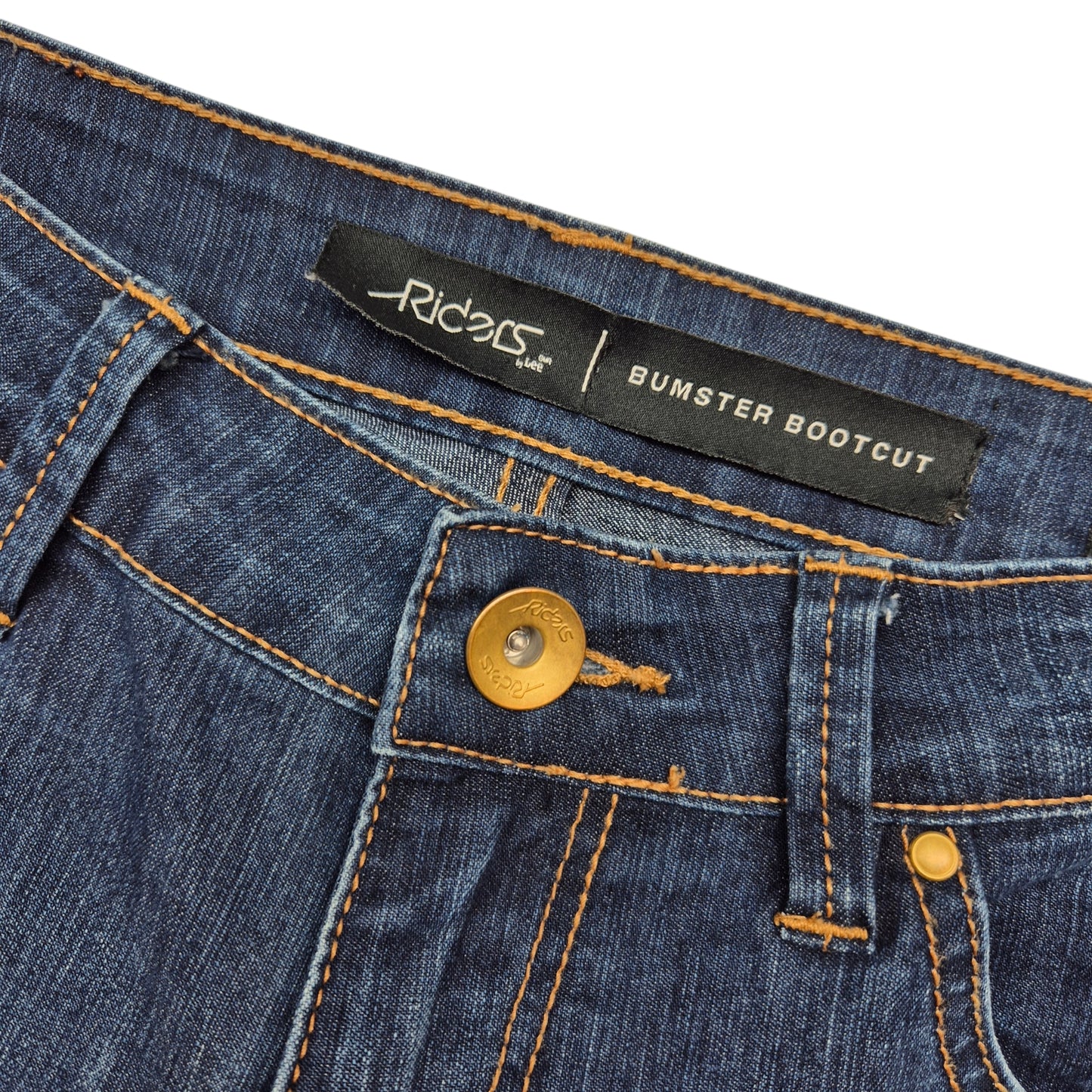 Lee Riders Jeans Womens Dark Blue Bumster Bootcut Stretch Denim W29