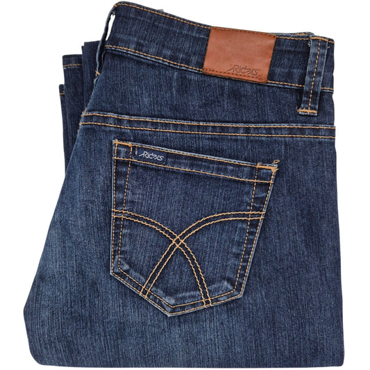 Lee Riders Jeans Womens Dark Blue Bumster Bootcut Stretch Denim W29