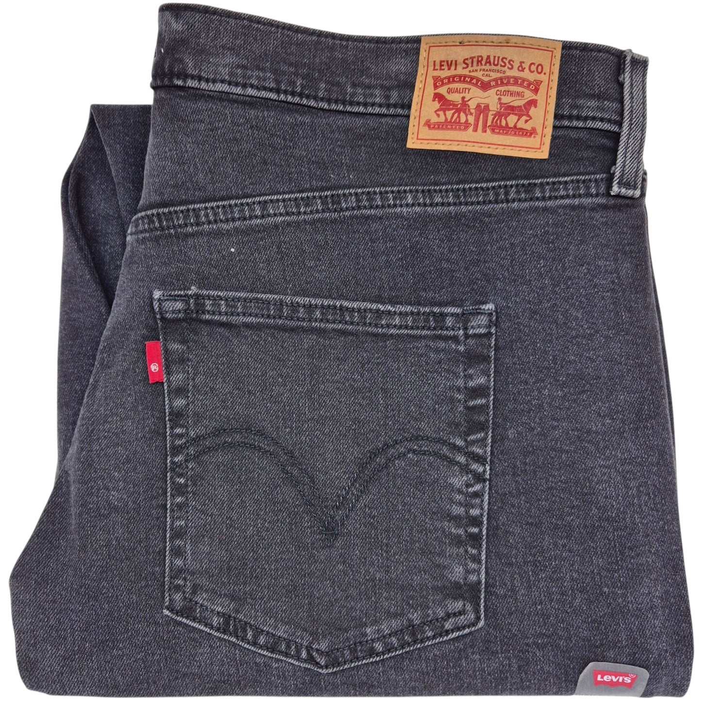 Levis Womens Dark Grey High Waisted Mom Jean Denim W39