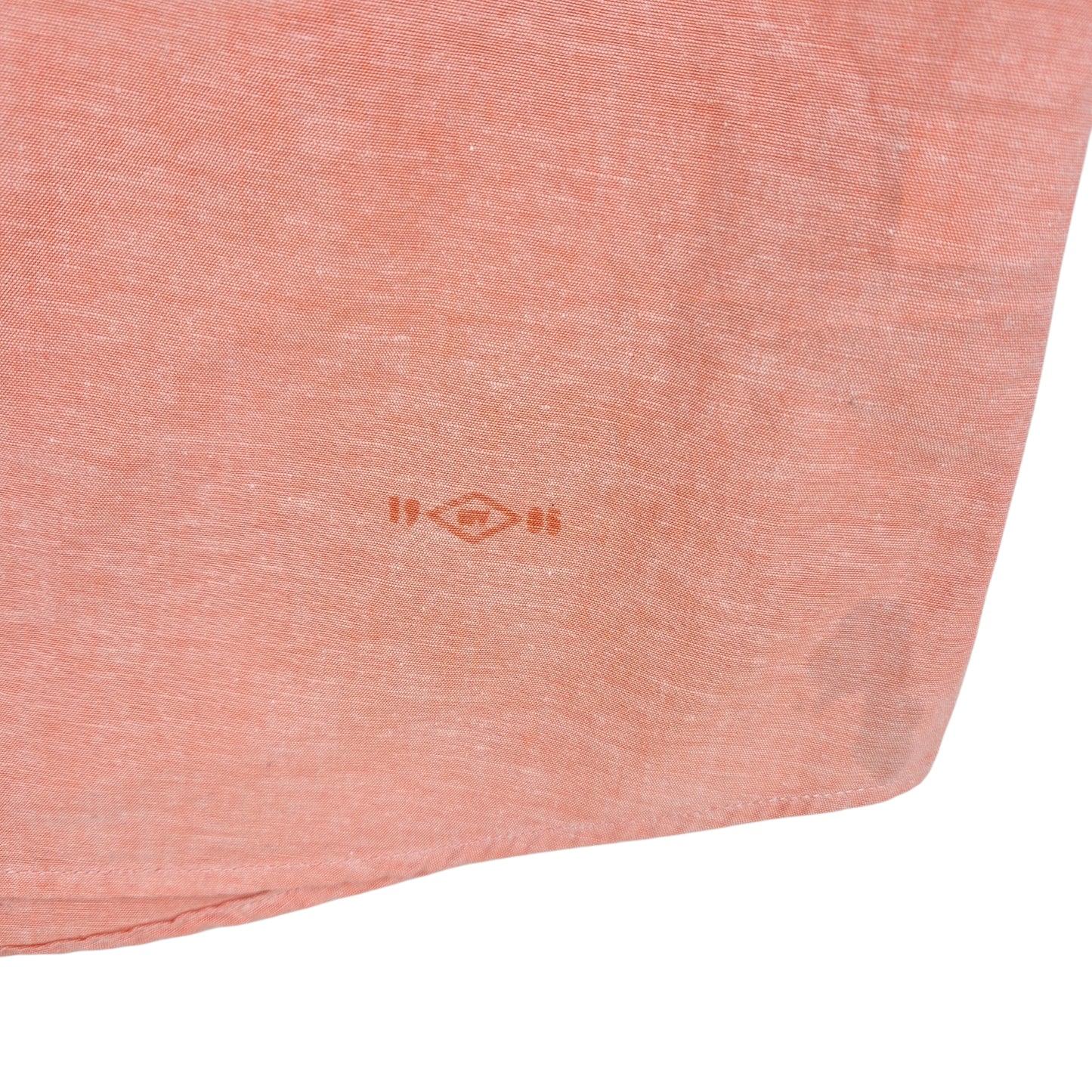 Tommy Hilfiger Peach Pink Cotton Linen Short Sleeve Button Shirt Size L