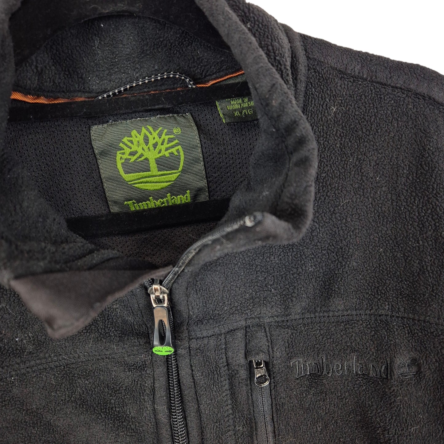 Timberland Black Fleece Zip Jumper Size XL